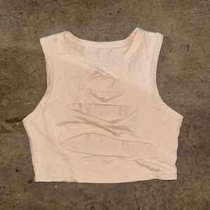 Distressed cropped top